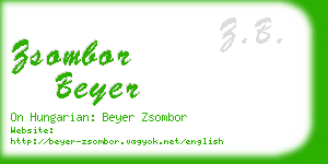 zsombor beyer business card